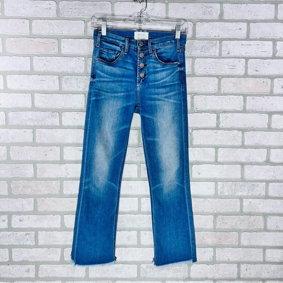 McGuire Denim Barley Boot Button Fly Raw Hem Cropped Jeans Size 25 Style 185C - Picture 4 of 11